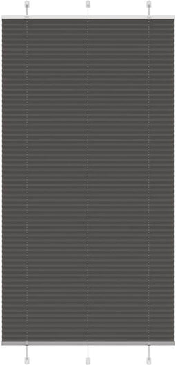 vidaXL - Plissé - rolgordijn - 110x200cm - stofbreedte - 109,4cm - polyester - zwart