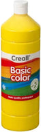 Plakkaatverf creall basic geel 1000ml | Fles a 1000 milliliter | 6 stuks