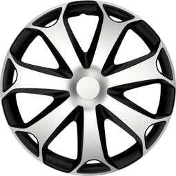 Carpoint Mega - Wieldoppenset - 16 Inch - Zwart/Zilver (4 stuks)