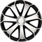 Carpoint Mega - Wieldoppenset - 16 Inch - Zwart/Zilver (4 stuks)