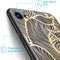 iMoshion Hoesje Geschikt voor iPhone SE (2022) / SE (2020) / 8 / 7 Hoesje Siliconen - iMoshion Design hoesje - Goud / Zwart / Golden Leaves