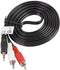 Lanberg CA-MJRC-10CC-0020-BK - Kabel Jack - 3.5mm naar RCA - Rood Wit Zwart
