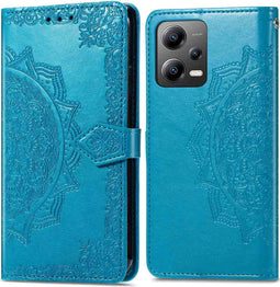 iMoshion Hoesje Geschikt voor Xiaomi Poco X5 5G Hoesje Met Pasjeshouder - iMoshion Mandala Bookcase - Turquoise