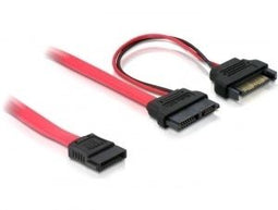 Delock SATA kabel - 0.5m - Male/female - Rood