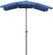 vidaXL - Parasol - met - paal - 200x130 - cm - azuurblauw