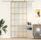 vidaXL - Schuifdeur - 90x205 - cm - mat - ESG-glas - en - aluminium - goudkleurig