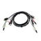 KVM Kabel 1x USB / 2x 3.5 mm Male / HDMI - 1x USB / 2x 3.5 mm Male / HDMI 2.0 m Grijs