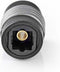 Nedis TosLink-Adapter - Toslink Female - Toslink Female - Recht - ABS - Zwart - 10 Stuks - Envelop