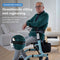 Safe Age® Rollator - Lichtgewicht opvouwbaar - Gevoerde zitting rugleuning - Blauw