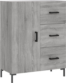 vidaXL - Dressoir - 69,5x34x90 - cm - bewerkt - hout - grijs - sonoma - eikenkleurig