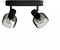 Philips Sleet - Plafondspot met 2 lichtpunten - Gerookt glas - Zwart