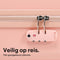 Skycases Handbagage Koffer 35L - Lichtgewicht Trolley - 360° Spinnerwielen TSA-slot Laptopvak - 55 cm - Roze
