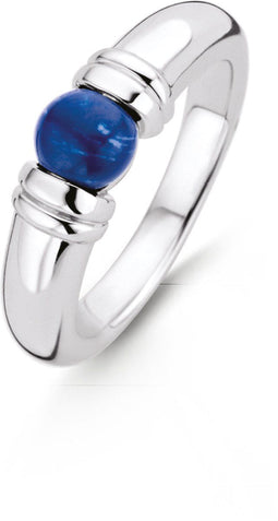 TI SENTO Ring 12152BL - Zilveren dames ring - Lapis stijl steen - Blauw