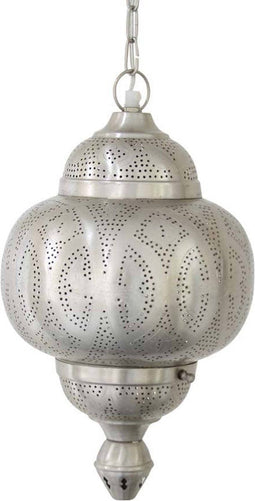 Safaary - Oosterse Hanglamp Nikkel Goud Pooja Ø 23 x 31cm