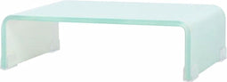 vidaXL - Tv-meubel/monitorverhoger - 40x25x11 - cm - glas - groen - groen