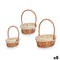 Mandenset Kipit HX31275S/3 Natuurlijk Polyester vlechtwerk Stof 50 % katoen 34 x 39,5 x 30 cm 34...