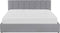 DREUX - Bed met opbergruimte - Lichtgrijs - 180 x 200 cm - Polyester
