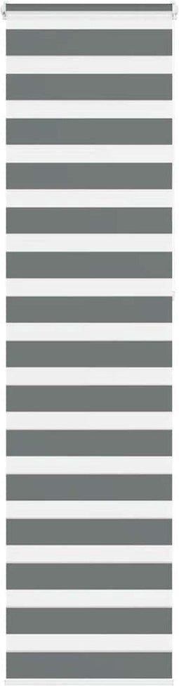 vidaXL - Zebra - rolgordijn - 65x230 - cm - stofbreedte - 60,9 - cm - donkergrijs
