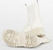 PS Poelman Kimmy - Dames Leren Chunky Chelsea Enkellaarzen - Beige Crème Wit - Maat 40