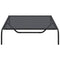 Hondenmand verhoogd 130x80x20 cm textiel en staal zwart