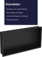 Plieger Inbox Inbouwnis - RVS - Waterproof - Matzwart - 60 x 30 x 7.5 cm