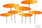 7 stuks! Zonnevanger Oranje groot 175x20 cm