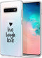 iMoshion Hoesje Geschikt voor Samsung Galaxy S10 Hoesje Siliconen - iMoshion Design hoesje - Transparant / Zwart / Live Laugh Love