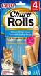 Inaba Churu Rolls - Kattensnack - Kip Tonijn Jacobsschelp 15 g 4 sticks - 1st