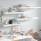 vidaXL - Wandschappen - zwevend - 4 - st - 90x23,5x3,8 - cm - MDF - hoogglans - wit