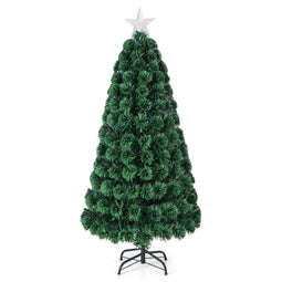Coast Kunstmatige Kerstboom - 150 cm - 170 LED Lampjes - Groen - Met Ster & 8 Lichtstanden