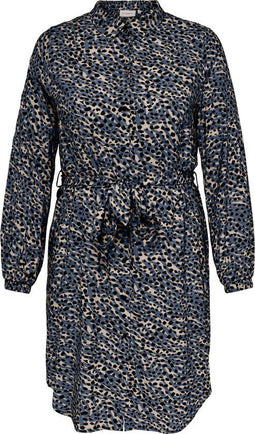 ONLY - CARMAKOMA CARLOLLILISE LS SHIRT DRESS - Blousejurk met riem - Maat 50