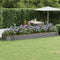 vidaXL - Plantenbak - 450x140x36 - cm - gepoedercoat - staal - grijs