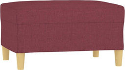 vidaXL - Voetenbank - 70x55x41 - cm - stof - wijnrood