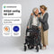 Medzone Fortis - Rollator - Lichtgewicht Opvouwbaar Zitfunctie - Zwart/Aluminium