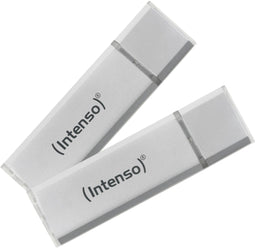 Intenso Ultra Line - USB-stick 64GB - USB 3.2 Gen 1 - Zilver (set van 2 stuks)