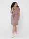 ONLY CARMAKOMA CARAPRIL SS KNEE DRESS - Jurk met aantrekkoord - Apple Butter met witte streep - Maat M-46/48