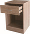 Nachtkastje - halkastje - met opberglade - 60 cm hoog - lichtbruin
