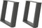 vidaXL - Salontafelpoten - 2 - st - U-vormig - 50x(42-43) - cm - staal - antraciet