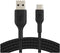 Belkin CAB002BT1MBK - Gevlochten USB-C naar USB-A Kabel - 1m - Snel opladen 3A - Zwart