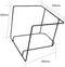 VDD LP Opbergrek - Metaal - Vinyl - 30,5 x 33,5 x 30 cm - Zwart