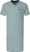Pastunette For Men - 13211-602-2 - Grafisch groen nachthemd met V-hals en borstzakje - Groen