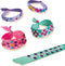 SES - Diamant armbanden - 180 diamant- en 84 parel stickers - zelfklevend - armbandjes maken meisjes - met verstelbare sluiting