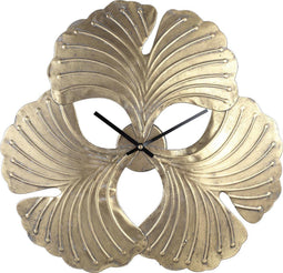 PTMD Rosalee Wandklok Ginkgoblad - 45 x 4,5 x 44 cm - Metaal - Goud