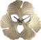 PTMD Rosalee Wandklok Ginkgoblad - 45 x 4,5 x 44 cm - Metaal - Goud