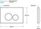 Dynamic Way - Bedieningspaneel - Rond - Mat zwart - Geberit UP320 UP720
