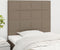 vidaXL - Hoofdborden - 2 - st - 80x5x78/88 - cm - stof - taupe