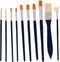 Kwasten Set voor Olieverf in Opbergtas, 10st.