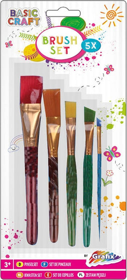 Kwastenset 5 delig - Brush - set - GRAFIX