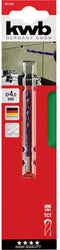 kwb 051340 Glas- en keramiekboren 1 stuks 4 mm Gezamenlijke lengte 75 mm Cilinderschacht 1 stuk(s)