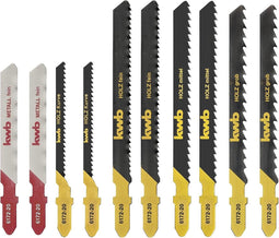 kwb 10-delige steekzaagbladenset, enkele nokkenas, universele set voor metalen en hout, sets,